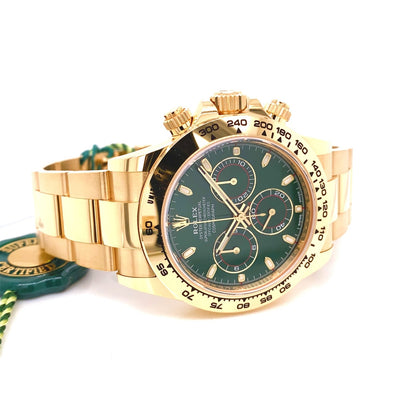 Rolex Oyster Perpetual Cosmograph Daytona Yellow Gold Anniversary Green 116508 - Beverly Hills Watch