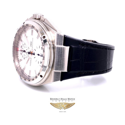 IWC Big Ingenieur Chronograph 45MM Automatic Stainless Steel Silver Dial Black Strap IW378405 AZE1Q9 - Beverly Hills Watch Company Watch Store