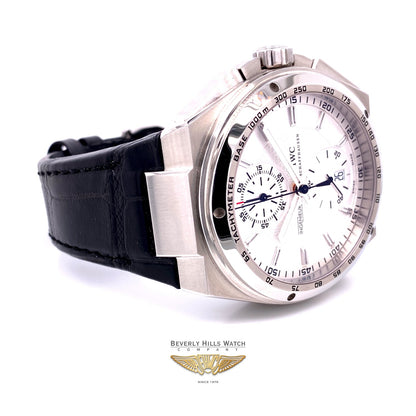 IWC Big Ingenieur Chronograph 45MM Automatic Stainless Steel Silver Dial Black Strap IW378405 AZE1Q9 - Beverly Hills Watch Company Watch Store