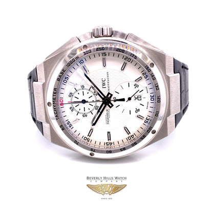 IWC Big Ingenieur Chronograph 45MM Automatic Stainless Steel Silver Dial Black Strap IW378405 AZE1Q9 - Beverly Hills Watch Company Watch Store