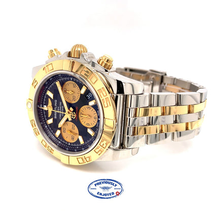 Breitling Chronomat 41 Black Dial 18k Rose Gold Stainless Steel CB014012/BA53 VUHZJX