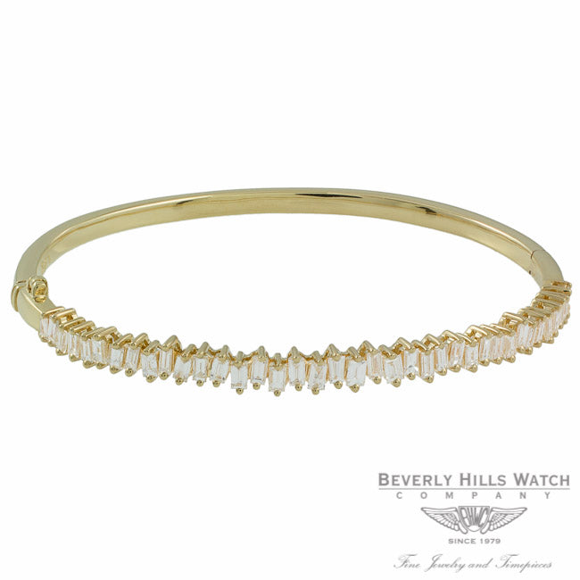 Naira & C Diamond Baguette Bracelet Yellow Gold RMNXKK - Beverly Hills Jewelry Store