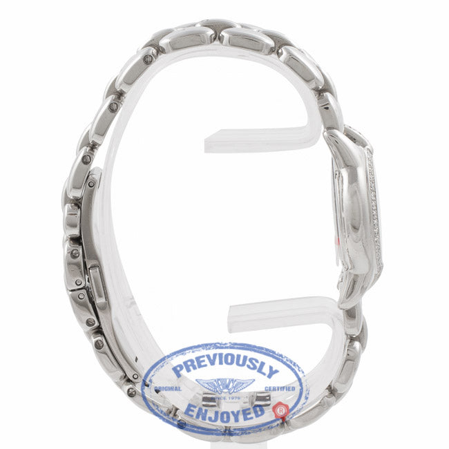 Bertolucci Ladies Stainless Steel Mother of Peal Diamond Dial Diamond Bezel Bracelet  083.55.419.6.671 15552 - Beverly Hills Watch Company Watch Store