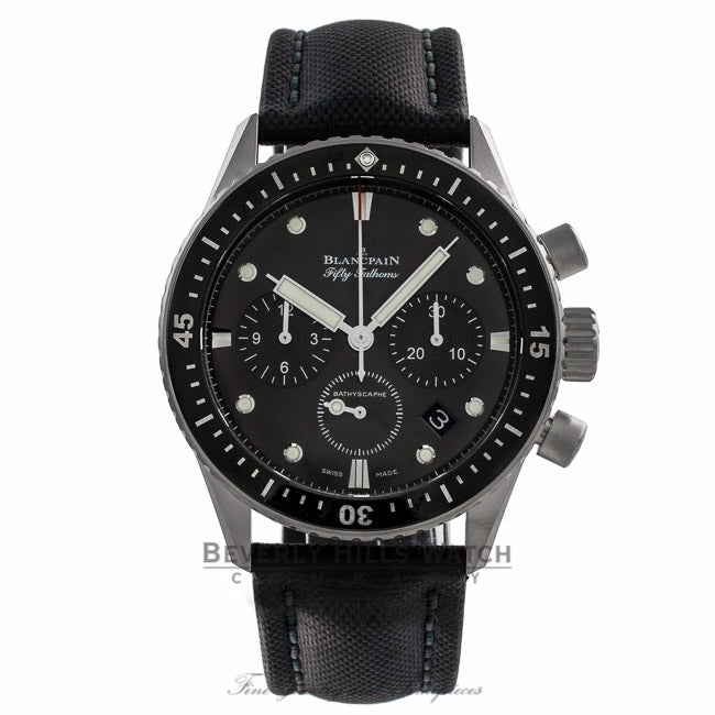 Blancpain Bathyscaphe Chronograph 43MM Automatic Stainless Steel Grey Dial 5200 1110 B52A MNZUHR - Beverly Hills Watch Company Watch Store