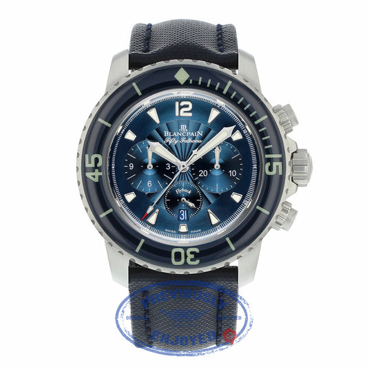 Blancpain Fifty Fathoms Flyback Chronograph Stainless Steel 45mm 5085FB-1140-52b FV7V24 - Beverly Hills Watch