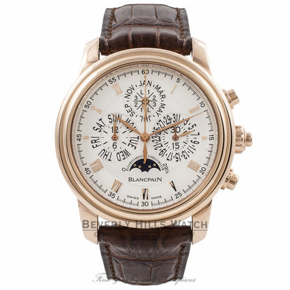 Blancpain Le Brassus Perpetual Calendar Chronograph 42MM 18k Rose Gold 4286P-3642A-55 1N6YAP - Beverly Hills Watch Company Watch Store