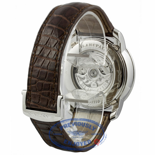 Blancpain LeBrassus Quantieme Havana Perpetual Calendar GMT Brown Dial Dial Platinum Case Watch 4277-3446-55B Beverly Hills Watch Company Watches