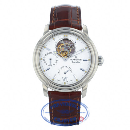 Blancpain Leman Tourbillon Eight Day Power Reserve White Gold Watch 2125152753 NXNK6Z - Beverly Hills Watch Company