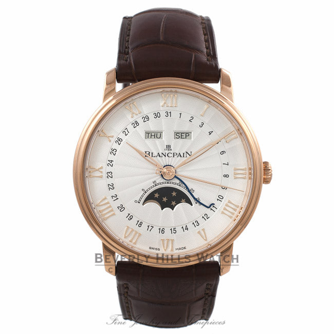 BlancPain Villeret Calendar Moonphase 40MM 72 Hour Power Reserve 18k Rose Gold 6664-3642-55B AHXUL2