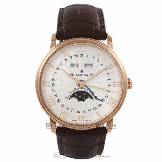 BlancPain Villeret Calendar Moonphase 40MM 72 Hour Power Reserve 18k Rose Gold 6664-3642-55B AHXUL2