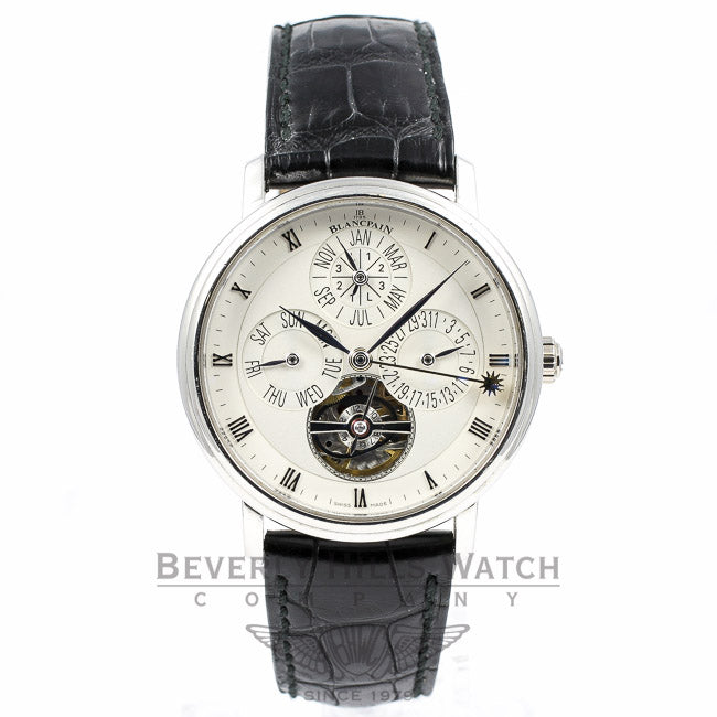Blancpain Villeret Equation Marchante Pure Perpetual Calendar Platinum Watch 6038-3442-55B Beverly Hills Watch Company