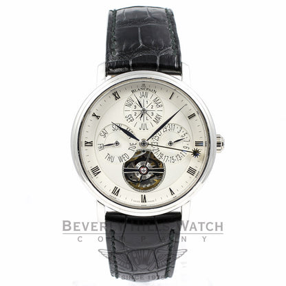 Blancpain Villeret Equation Marchante Pure Perpetual Calendar Platinum Watch 6038-3442-55B Beverly Hills Watch Company