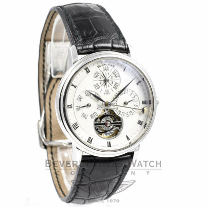 Blancpain Villeret Equation Marchante Pure Perpetual Calendar Platinum Watch 6038-3442-55B Beverly Hills Watch Company