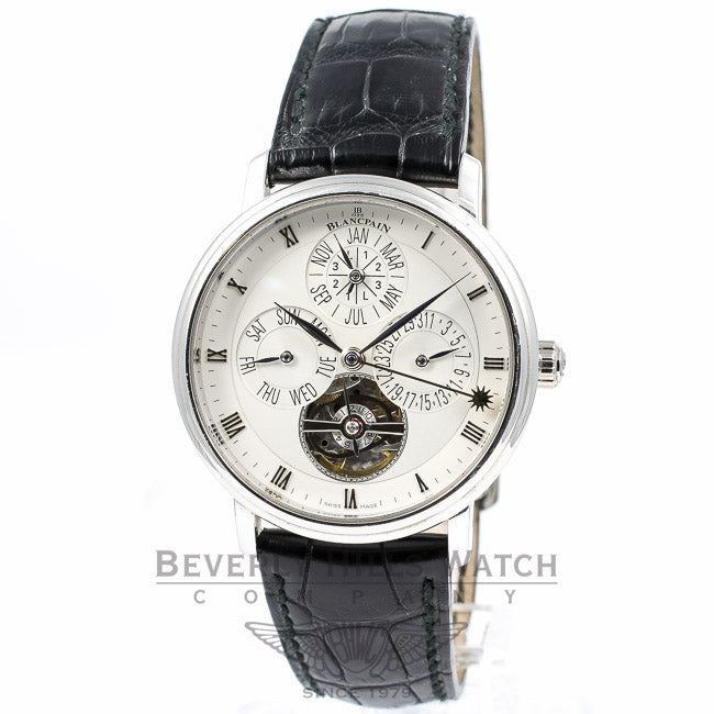 Blancpain Villeret Equation Marchante Pure Perpetual Calendar Platinum Watch 6038-3442-55B Beverly Hills Watch Company