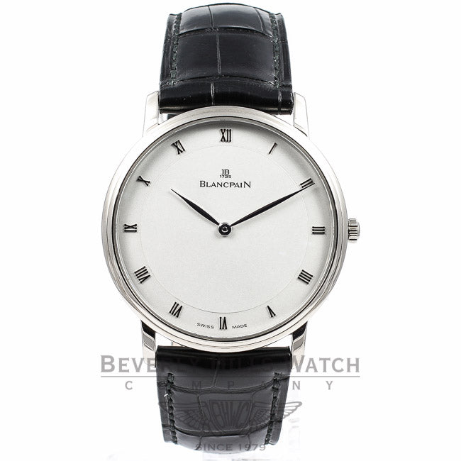Blancpain Villeret Ultra Thin White Gold Watch 4053-1542-55B Beverly Hills Watch Company