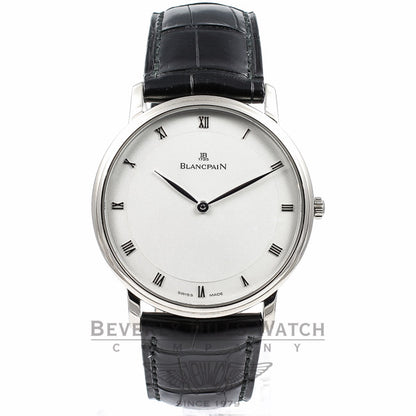 Blancpain Villeret Ultra Thin White Gold Watch 4053-1542-55B Beverly Hills Watch Company