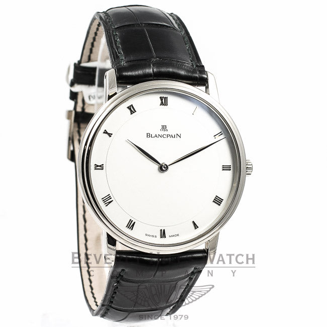 Blancpain Villeret Ultra Thin White Gold Watch 4053-1542-55B Beverly Hills Watch Company