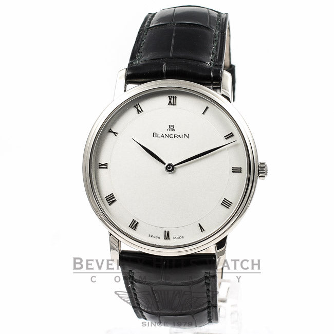Blancpain Villeret Ultra Thin White Gold Watch 4053-1542-55B Beverly Hills Watch Company