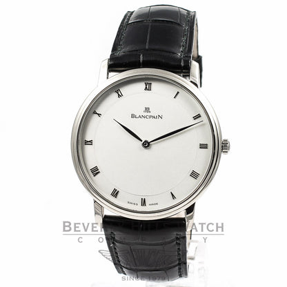 Blancpain Villeret Ultra Thin White Gold Watch 4053-1542-55B Beverly Hills Watch Company
