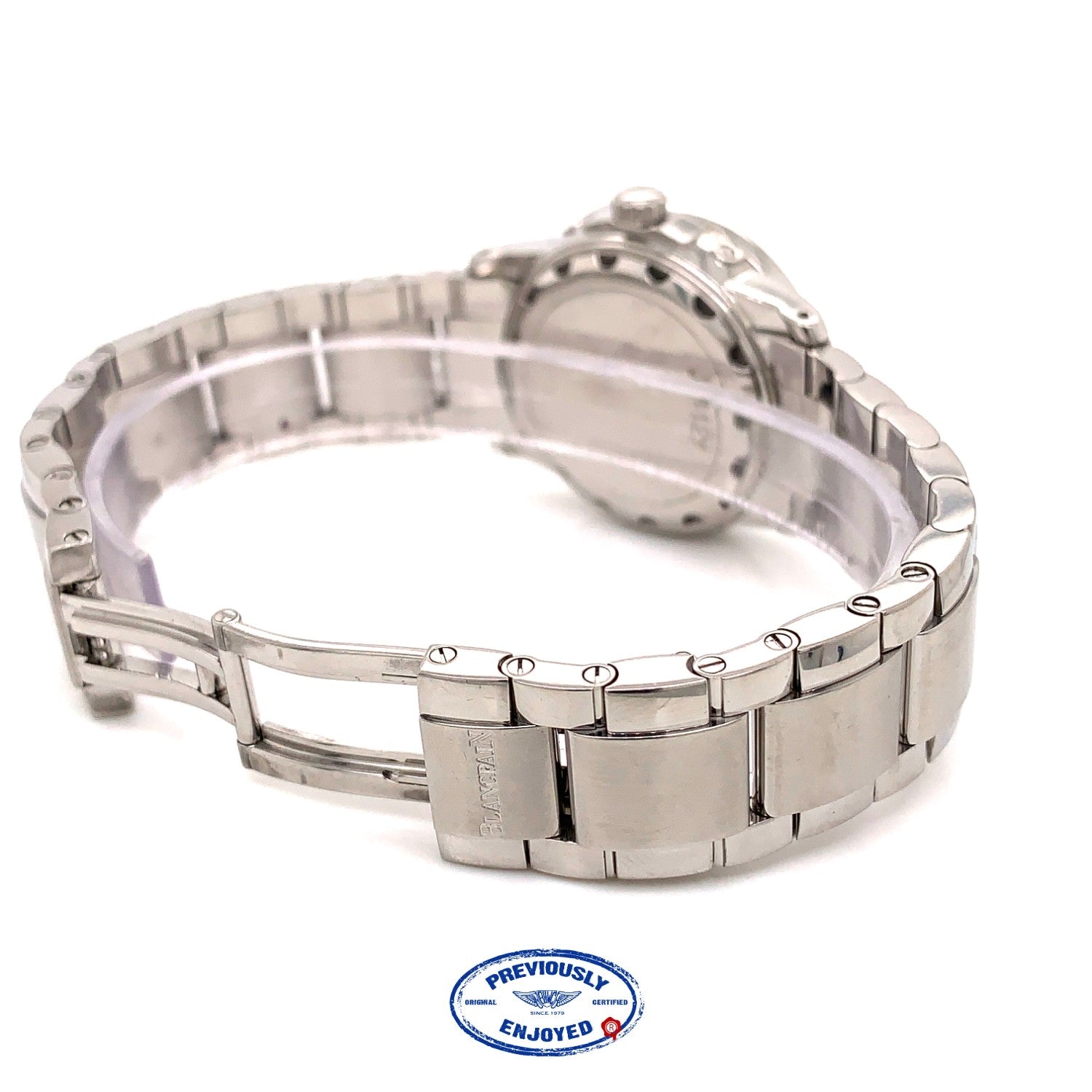 Blancpain Leman 34mm Ladies Moonphase Complete Calendar Diamond Watch 2360-4691a-71 UM5CWD - Beverly Hills Watch Company