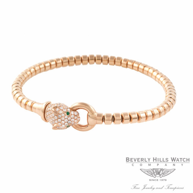 Panther Bracelet 18k Rose Gold Diamond Head 3WXJQC - Beverly Hills Watch Company Jewelry