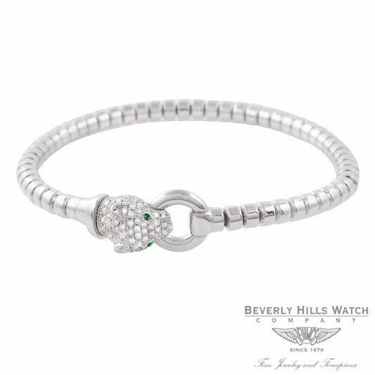 Panther Bracelet 18k White Gold Diamond Head 7U0PHE - Beverly Hills Watch Company Jewelry