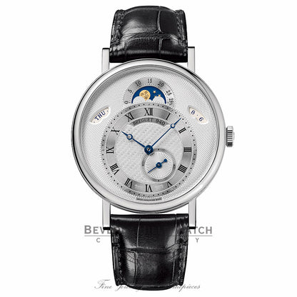 Breguet Classique Silver Dial 18kt White Gold Black Leather 39mm 7337BB/1E/9V6 MEV77P - Beverly Hills Watch