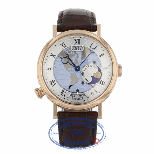 Breguet Classique Hora Mundi 43MM Rose Gold American Continent 5717BR/US/9ZU P5MA79 - Beverly Hills Watch
