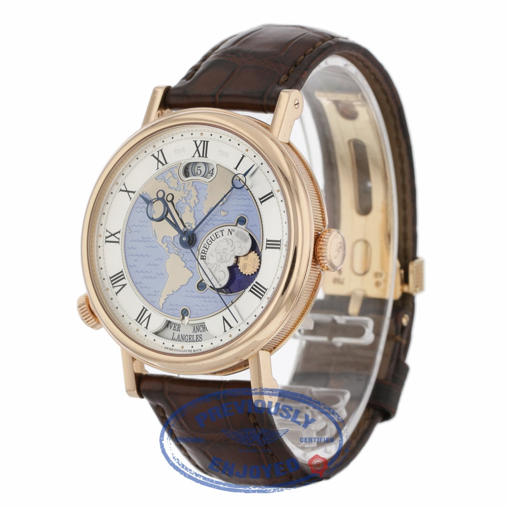 Breguet Classique Hora Mundi 43MM Rose Gold American Continent 5717BR/US/9ZU P5MA79 - Beverly Hills Watch