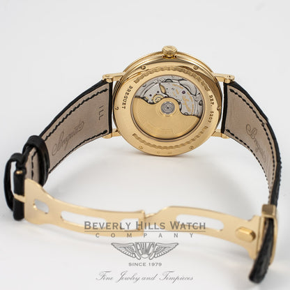 Breguet Classique Retrograde Seconds Yellow Gold Case Silver Roman Numeral Dial Automatic Watch 5207BA-12-9V6 Beverly Hills Watch Company Watch Store