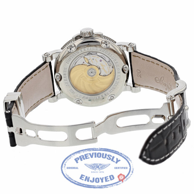 Breguet Marine 39mm Big Date Black Dial Black Rubber Strap Watch 5817ST/92/5V8 6A47FU - Beverly Hills Watch Company