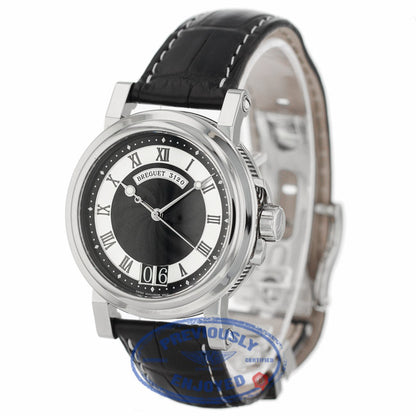Breguet Marine 39mm Big Date Black Dial Black Rubber Strap Watch 5817ST/92/5V8 6A47FU - Beverly Hills Watch Company