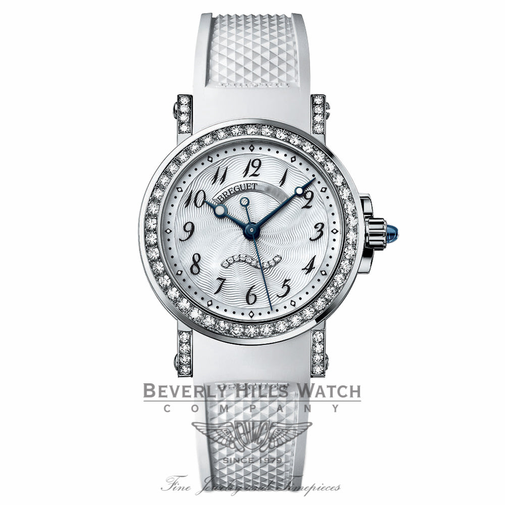 Breguet Marine Mother of Pearl 18kt White Gold Rubber 8818BB/59/564.DD00 3EMK1F - Beverly Hills Watch
