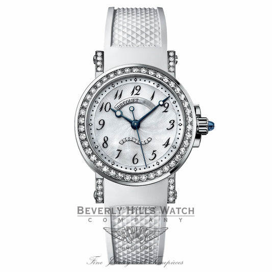 Breguet Marine Mother of Pearl 18kt White Gold Rubber 8818BB/59/564.DD00 3EMK1F - Beverly Hills Watch