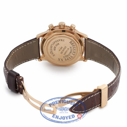 Breguet Type XX Transatlantique Flyback Chronograph 39MM Rose Gold Silver Dial 3820BR/M2/9W6 2MCLAF - Beverly Hills Watch Store