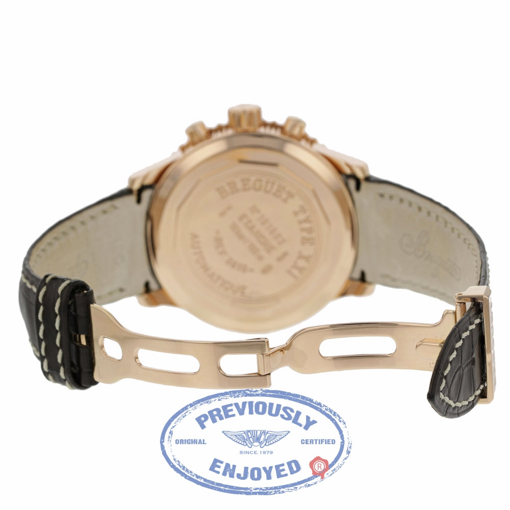 Breguet Transatlantique Type XXI Flyback Chronograph 42mm 18k Rose Gold Ruthenium Dial 3810BR/92/9ZU 35X5U3 - Beverly Hills Watch Company