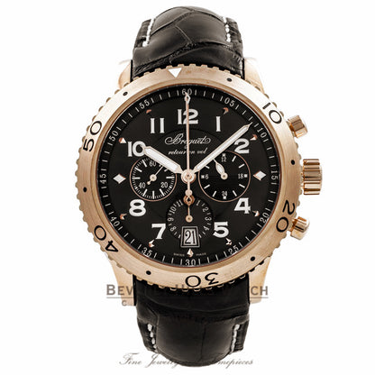 Breguet Transatlantique Type XXI Flyback Chronograph 42mm 18k Rose Gold Ruthenium Dial 3810BR_92_9ZU U2LVUV - Beverly Hills Watch Company Watch Store