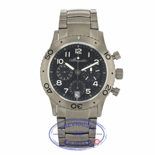 Breguet Type XX Transatlantique Automatic 39.5mm Titanium Chronograph Black Dial Arabic Numerals 3820TI/K2/TW9 E8H4PQ - Beverly Hills Watch
