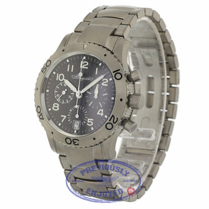 Breguet Type XX Transatlantique Automatic 39.5mm Titanium Chronograph Black Dial Arabic Numerals 3820TI/K2/TW9 E8H4PQ - Beverly Hills Watch