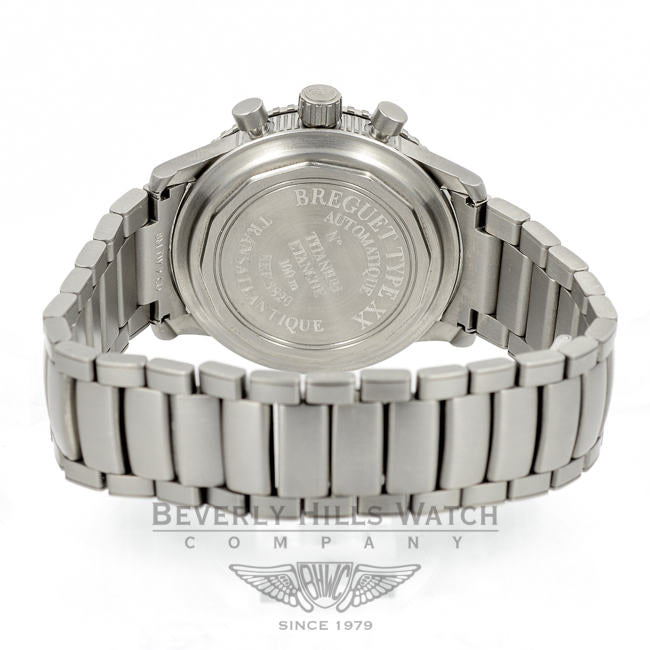 BREGUET TYPE XX TRANSATLANTIQUE 39mm Titanium Case/Bracelet Black Carbon Fiber Dial Watch 3820TI-K2-TW Beverly Hills Watch Company Watches