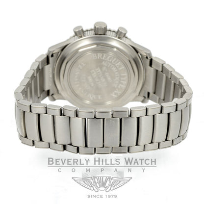 BREGUET TYPE XX TRANSATLANTIQUE 39mm Titanium Case/Bracelet Black Carbon Fiber Dial Watch 3820TI-K2-TW Beverly Hills Watch Company Watches