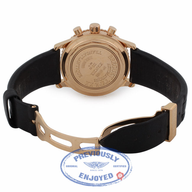 Breguet Type XX Transatlantique 39mm Rose Gold Flyback Chronograph Black Dial 3820BR 6HHFX2 -  Beverly Hills Watch Company