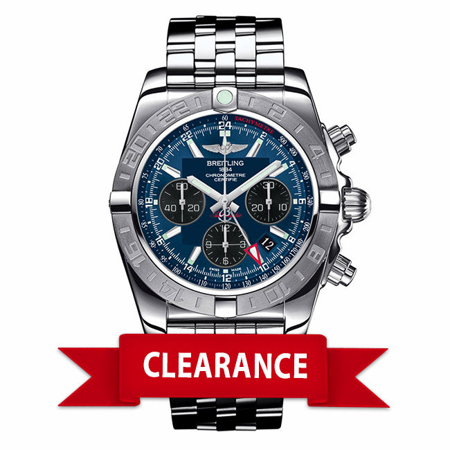 Breitling Chronomat 44 GMT Stainless Steel  Blue Dial Automatic AB042011/C852 8477DA - Beverly Hills Watch Company Watch Store