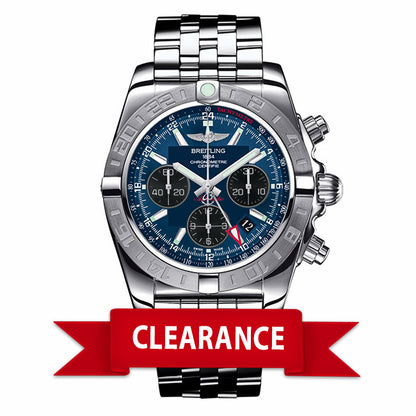 Breitling Chronomat 44 GMT Stainless Steel  Blue Dial Automatic AB042011/C852 8477DA - Beverly Hills Watch Company Watch Store