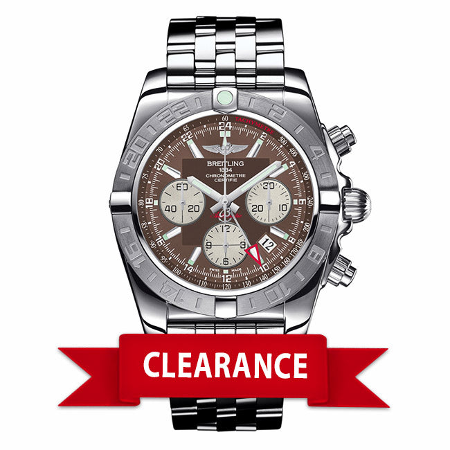 Breilting Chronomat 44 GMT Brown Dial 44MM Stainless Steel AB042011/Q589 1ZW5YF - Beverly Hills Watch Company Watch Store