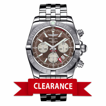 Breilting Chronomat 44 GMT Brown Dial 44MM Stainless Steel AB042011/Q589 1ZW5YF - Beverly Hills Watch Company Watch Store