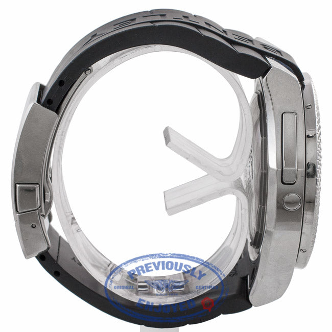 Breitling Bentley GMT Chronograph 49MM Stainless Steel Silver Dial Rubber Strap A4736212/G657 HF4M80 - Beverly Hills Watch Company Watch Store