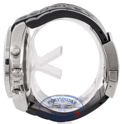 Breitling Bentley GMT Chronograph 49MM Stainless Steel Silver Dial Rubber Strap A4736212/G657 HF4M80 - Beverly Hills Watch Company Watch Store