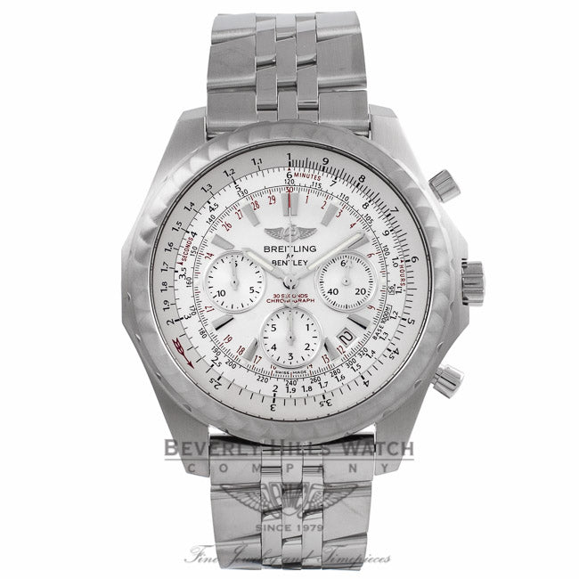 Breitling Bentley Motors T Speed Stainless Steel Chronograph Silver Dial A2536513/G675 N7L26H - Beverly Hills Watch Company