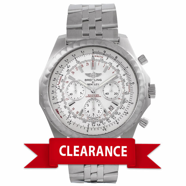 Breitling Bentley Motors T Speed Stainless Steel Chronograph Silver Dial A2536513/G675 N7L26H - Beverly Hills Watch Company